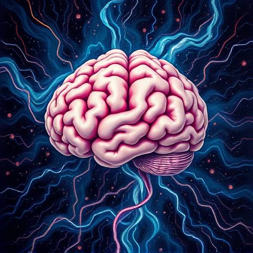 Un cerebro rodeado de iconos de derechos de autor, representando la propiedad intelectual.